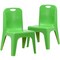 Emma and Oliver 2 Pack Plastic Stackable School Chair with Carrying Handle and 11"H Seat